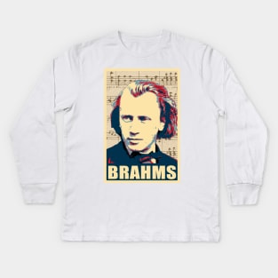 Johannes Brahms Music Composer Kids Long Sleeve T-Shirt